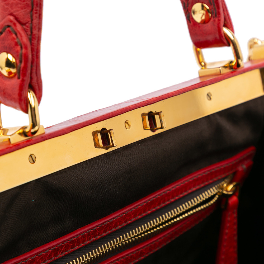Pre-Loved Miu Miu Nappa Frame Lux Top Handle - Picture 9 of 10